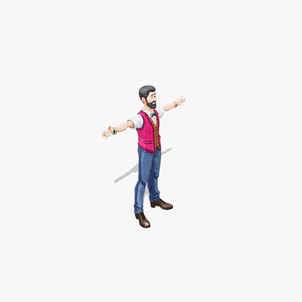 Stylish Vest Character model pack